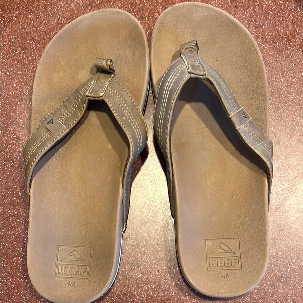 Reef Brown Leather Sandals